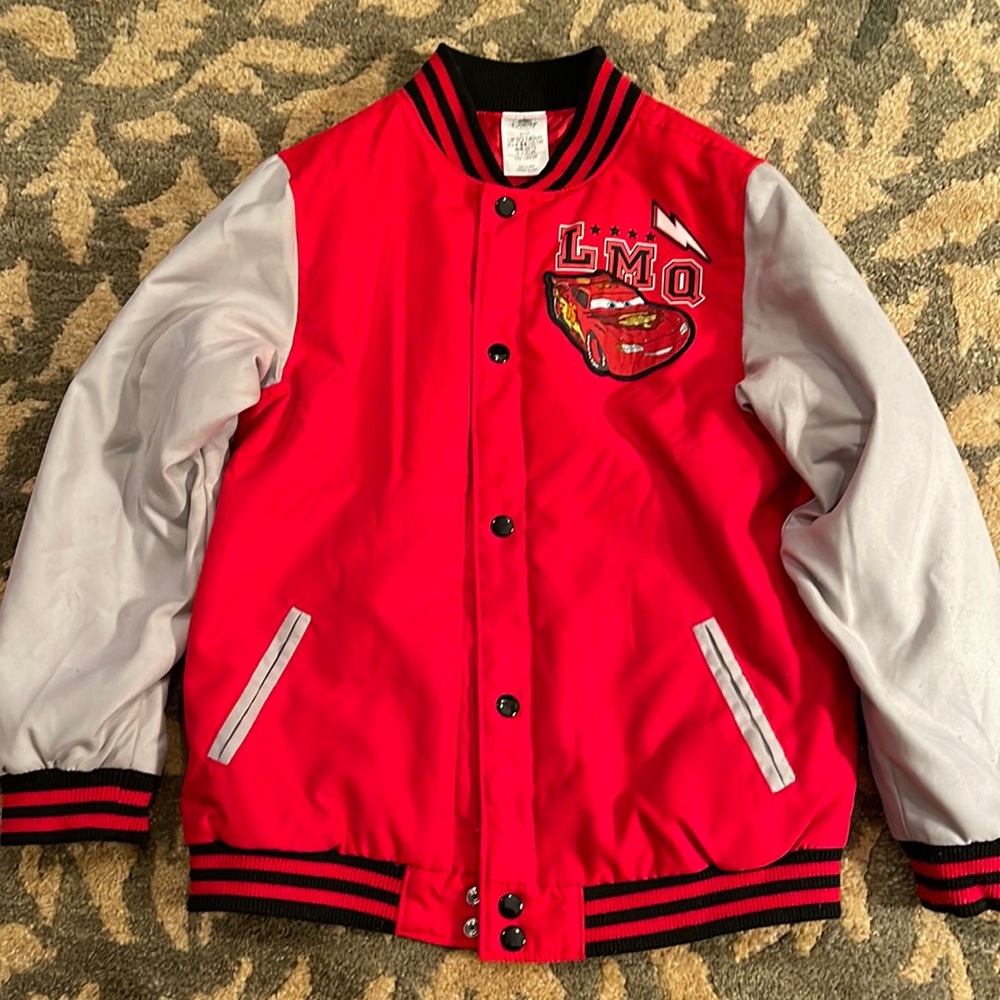 Boys Lightning McQueen Varsity jacket. Good condition!  Size 9/10